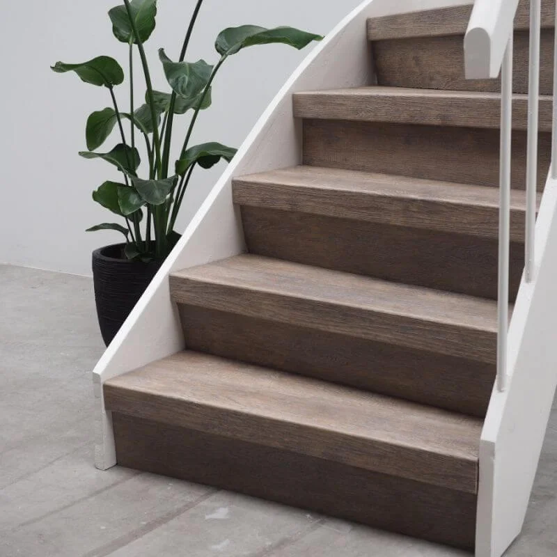 Complete traprenovatieset landelijk natuur PVC inclusief stootbord