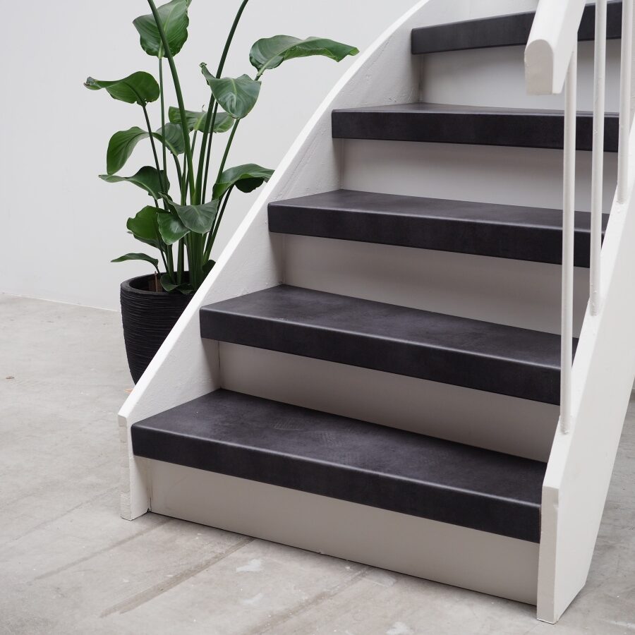 Betonlook wit stootbord Betonlook wit stootbord